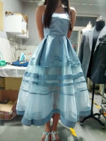 ZW服装设计作品-蓝色简约连衣裙