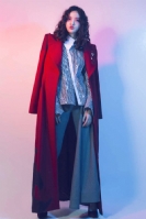 ZW结课秀作品-原创服装设计作品红色大衣+套装
